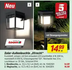 toom Baumarkt Solar-Außenleuchte,,Utrecht" Angebot