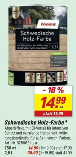 toom Baumarkt Schwedische Holz-Farbe Angebot