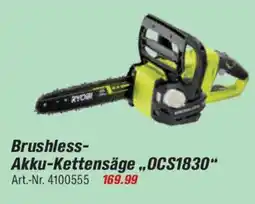toom Baumarkt RYOBI Brushless- Akku-Kettensäge,,OCS1830" Angebot