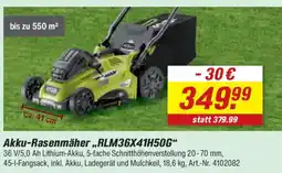 toom Baumarkt RYOBI Akku-Rasenmäher,,RLM36X41H50G" Angebot