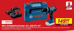 toom Baumarkt BOSCH Akku-Schlagbohrschrauber-Set,,GSB 18 V-25" Angebot