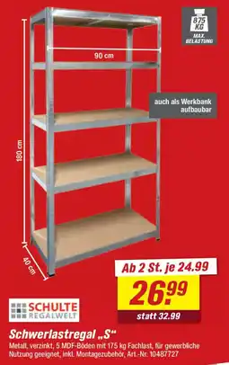toom Baumarkt SCHULTE REGALWELT Schwerlastregal „S“ Angebot