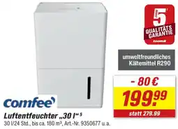 toom Baumarkt comfee Luftentfeuchter „30 L" Angebot
