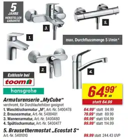 toom Baumarkt hansgrohe Armaturenserie ,,MyCube" Angebot