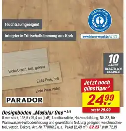 toom Baumarkt PARADOR Designboden „Modular One" Angebot
