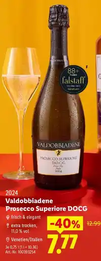 Lidl 2024 Valdobbiadene Prosecco Superiore DOCG Angebot