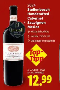 Lidl 2024 Stellenbosch Handcrafted Cabernet Sauvignon Merlot Angebot