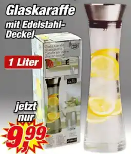 Posten Börse Glaskaraffe mit Edelstahl- Deckel Angebot