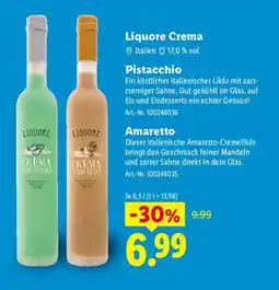 Lidl Liquore Crema Pistacchio Amaretto Angebot