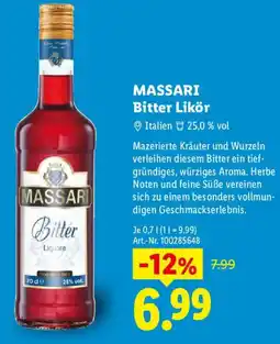 Lidl MASSARI Bitter Likör Angebot