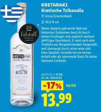 Lidl KRETARAKI Kretische Tsikoudia Angebot