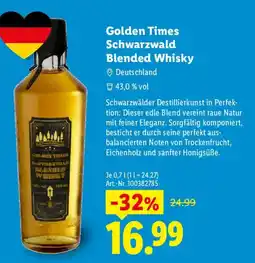 Lidl Golden Times Schwarzwald Blended Whisky Angebot