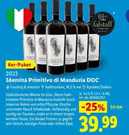Lidl 2023 Identità Primitivo di Manduria DOC Angebot
