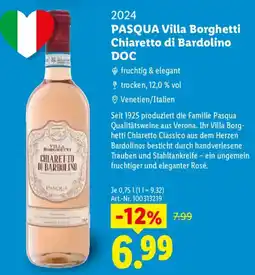 Lidl 2024 PASQUA Villa Borghetti Chiaretto di Bardolino DOC Angebot
