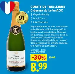 Lidl COMTE DE TREILLIÈRE Crémant de Loire AOC Angebot