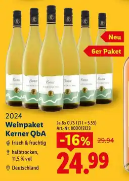 Lidl 2024 Weinpaket Kerner QbA Angebot