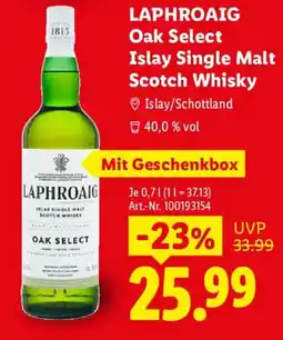 Lidl LAPHROAIG Oak Select Islay Single Malt Scotch Whisky Angebot