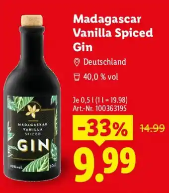 Lidl Madagascar Vanilla Spiced Gin Angebot