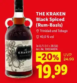 Lidl THE KRAKEN Black Spiced (Rum-Basis) Angebot