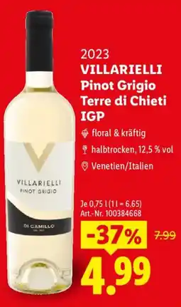 Lidl 2023 VILLARIELLI Pinot Grigio Terre di Chieti IGP Angebot