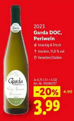 Lidl 2023 Garda DOC, Perlwein Angebot