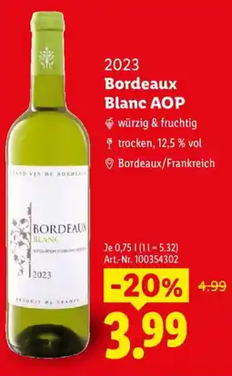 Lidl 2023 Bordeaux Blanc AOP Angebot