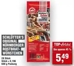 Handelshof Schlütter's original nürnberger rostbratwürstchen Angebot