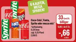 Feneberg Coca-Cola, Fanta, Sprite oder mezzo mix Angebot