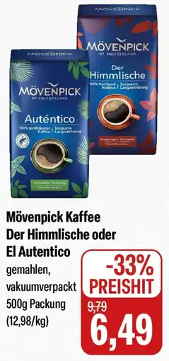 Feneberg Mövenpick Kaffee Der Himmlische oder El Autentico Angebot