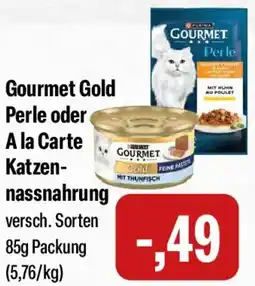Feneberg Gourmet Gold Perle oder A la Carte Katzennassnahrung Angebot