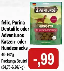 Feneberg felix, Purina Dentalife oder Adventuros Katzen- oder Hundesnacks Angebot