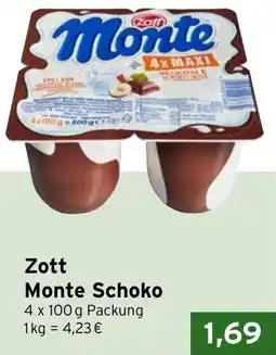 CAP Markt Zott Monte Schoko Angebot