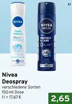 CAP Markt Nivea Deospray Angebot