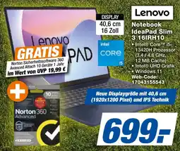expert Techno Land Lenovo Notebook IdeaPad Slim 3 16IRH10 Angebot