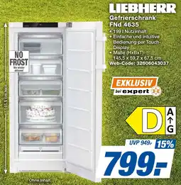 expert Techno Land LIEBHERR Gefrierschrank FNd 4635 Angebot