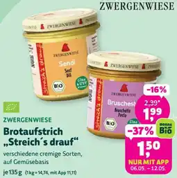 Biomarkt ZWERGENWIESE Brotaufstrich ,,Streich's drauf" Angebot