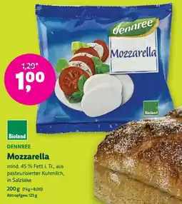 Biomarkt dennree Mozzarella Angebot