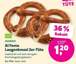 Biomarkt DENNREE Al Forno Laugenbrezel 2er-Tüte Angebot