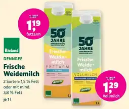 Biomarkt DENNREE Frische Weidemilch Angebot