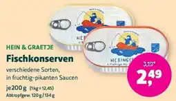 Biomarkt HEIN & GRAETJE Fischkonserven Angebot