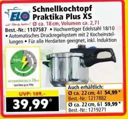 Norma Schnellkochtopf Praktika Plus XS Angebot