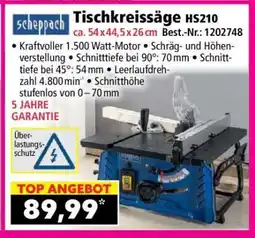 Norma Tischkreissäge HS210 Angebot