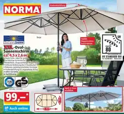 Norma XXL-Oval-Sonnenschirm Angebot