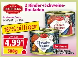 Norma 2 Rinder-/Schweine-Rouladen Angebot