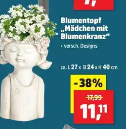 Thomas Philipps Blumentopf „Mädchen mit Blumenkranz“ Angebot