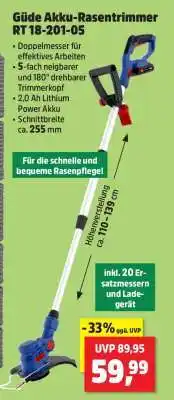 Thomas Philipps Güde Akku-Rasentrimmer RT 18-201-05 Angebot