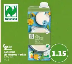 PENNY NATURGUT Bio fettarme H-Milch Angebot