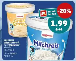 PENNY MILPRIMA Grieß-Dessert oder Milchreis Angebot