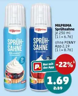 PENNY MILPRIMA Sprühsahne Angebot