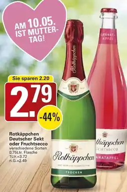 WEZ Rotkäppchen Deutscher Sekt oder Fruchtsecco Angebot